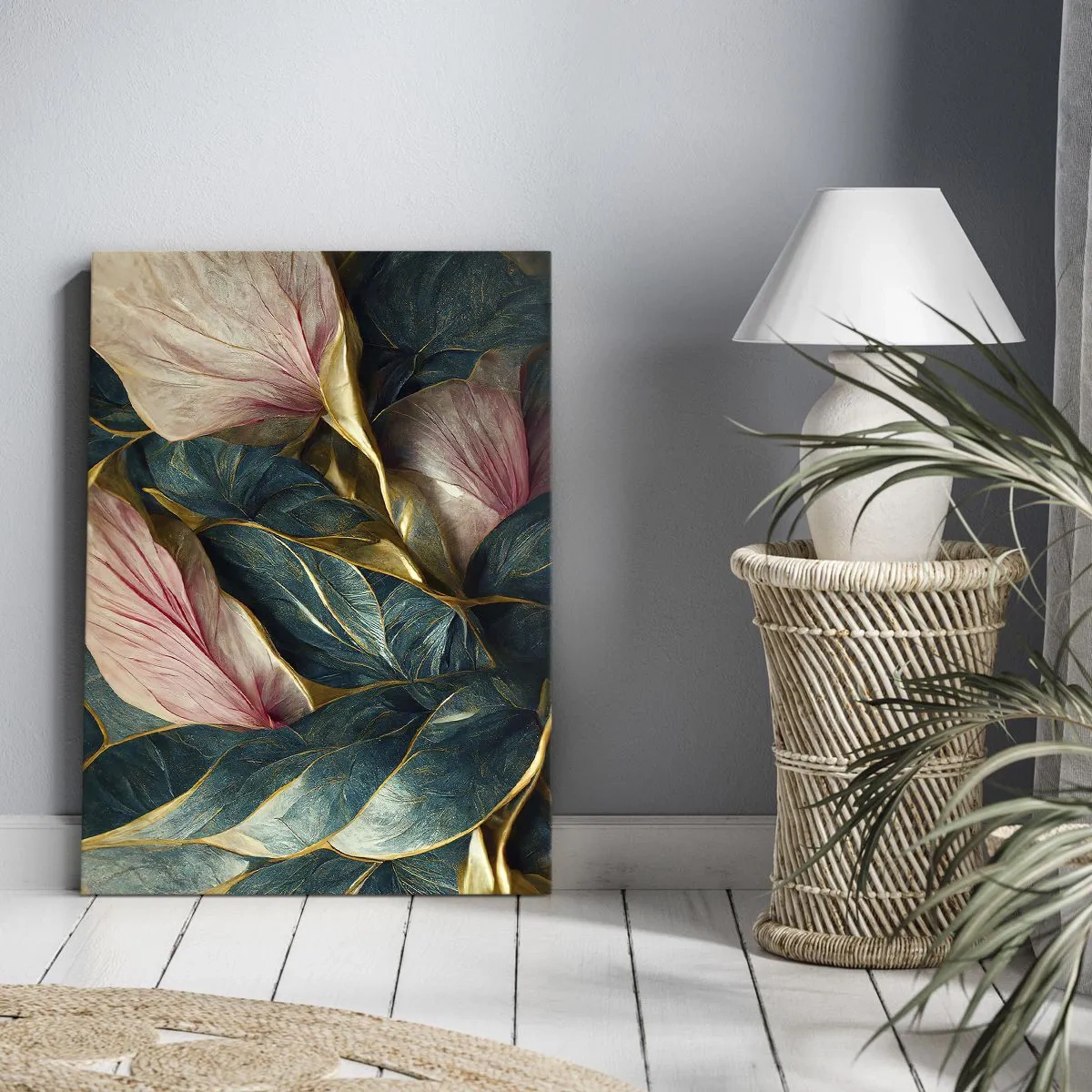 Lærredstryk - Billede på lærred - Naturlig elegance og stil - 45x80 cm