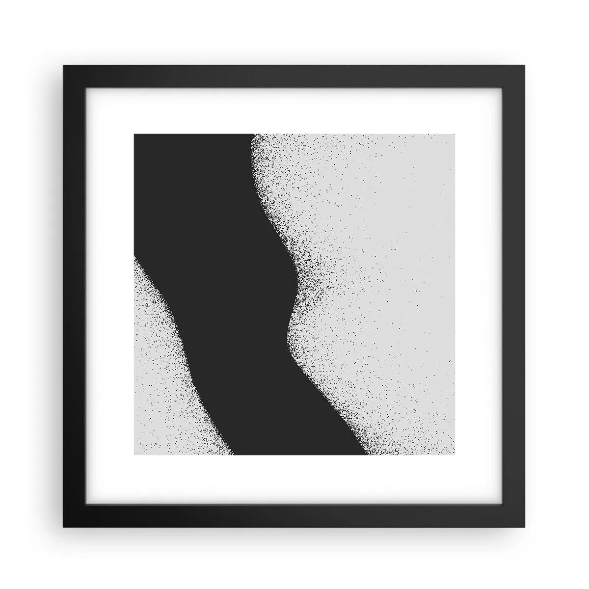 Plakat i sort ramme - Flydende balance - 30x30 cm