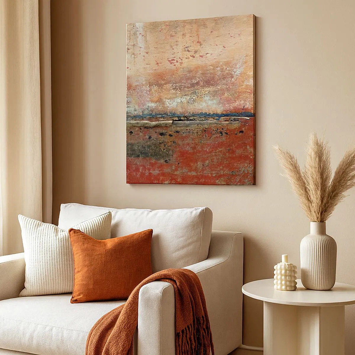 Lærredstryk - Billede på lærred - Måske er det havet - 30x30 cm