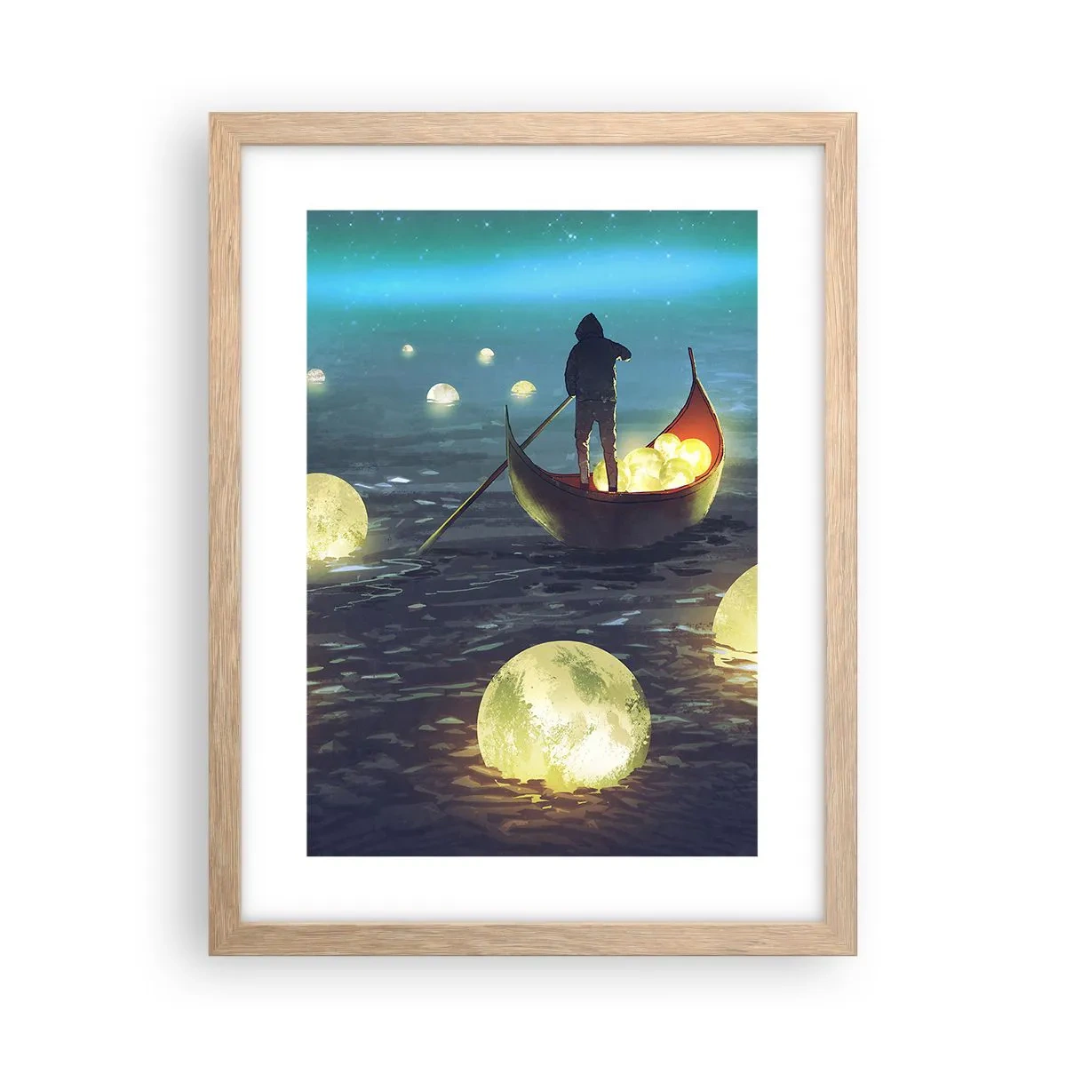 Plakat i ramme af lyst egetræ - Ting, som filosoffer aldrig har drømt om - 30x40 cm