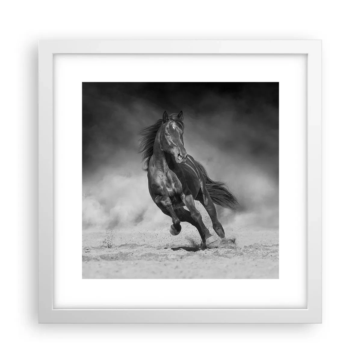 Plakat i hvid ramme - Værdig til emiren selv - 30x30 cm