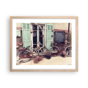 Plakat i ramme af lyst egetræ - Længe leve provinsen - 50x40 cm