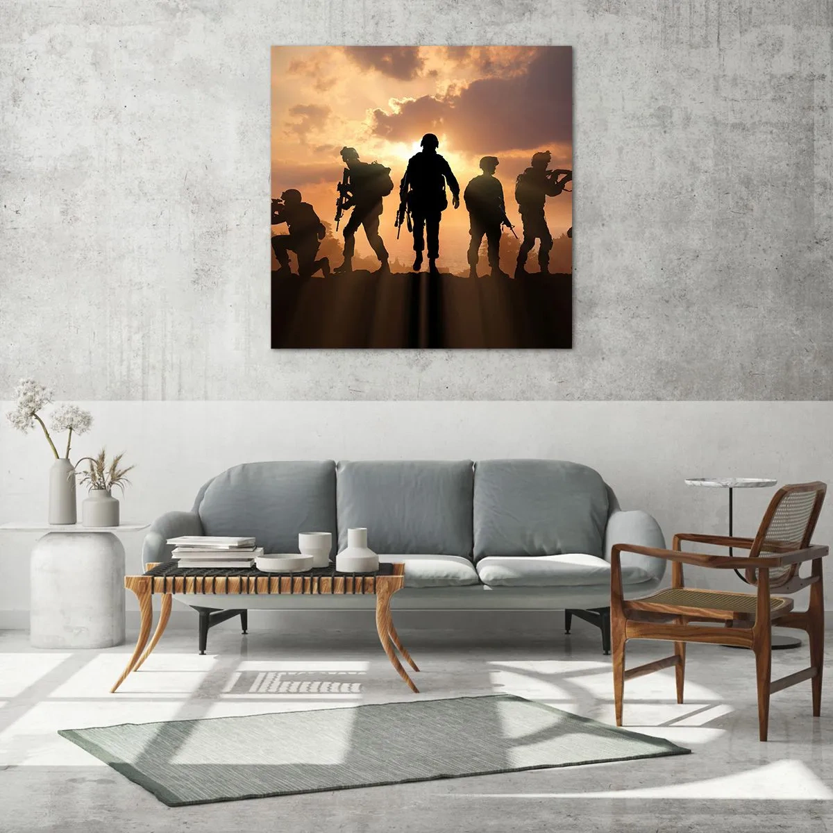 Billede på glas - Brothers in arms - 60x60 cm