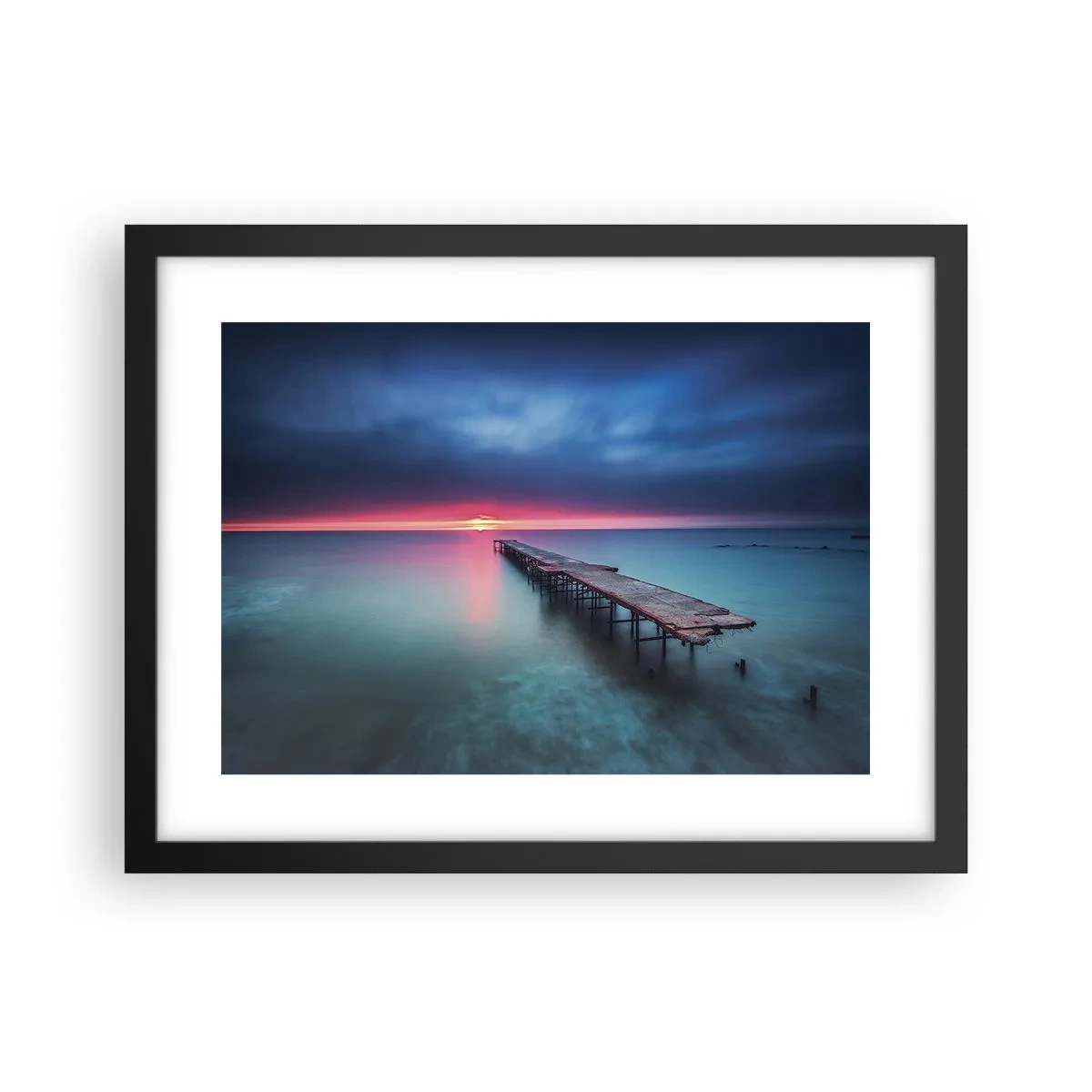 Plakat i sort ramme - Mellem himmel og jord - 40x30 cm