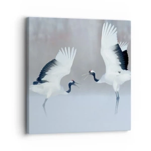 Lærredstryk - Billede på lærred - Danser i tågen - 30x30 cm