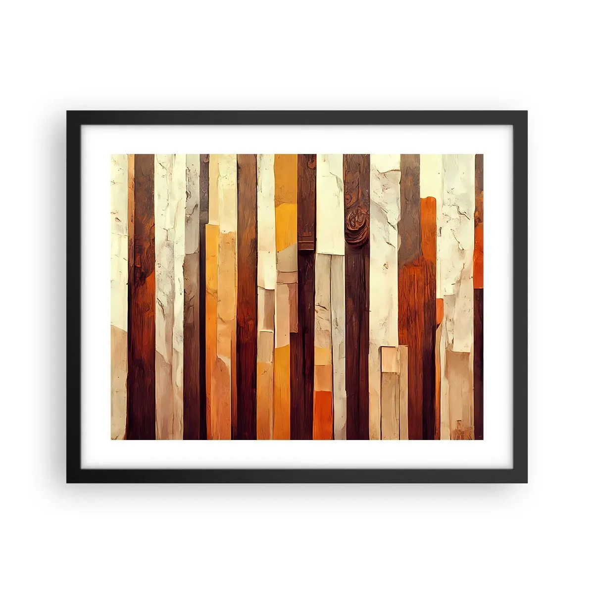 Plakat i sort ramme - Hymne af skovens træer - 50x40 cm
