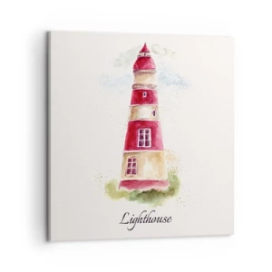 Lærredstryk - Billede på lærred - Altid vejret omkring - 60x60 cm