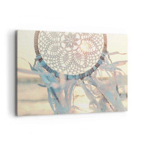 Lærredstryk - Billede på lærred - Totem med blonder - 100x70 cm