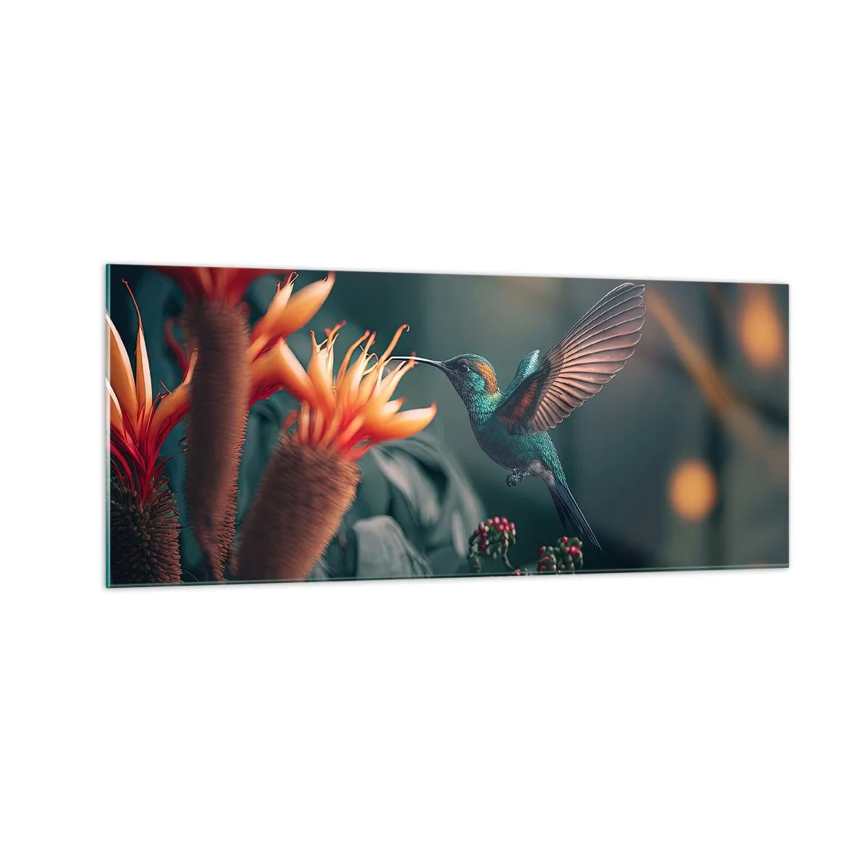 Billede på glas - Et virkelig farverigt liv - 100x40 cm