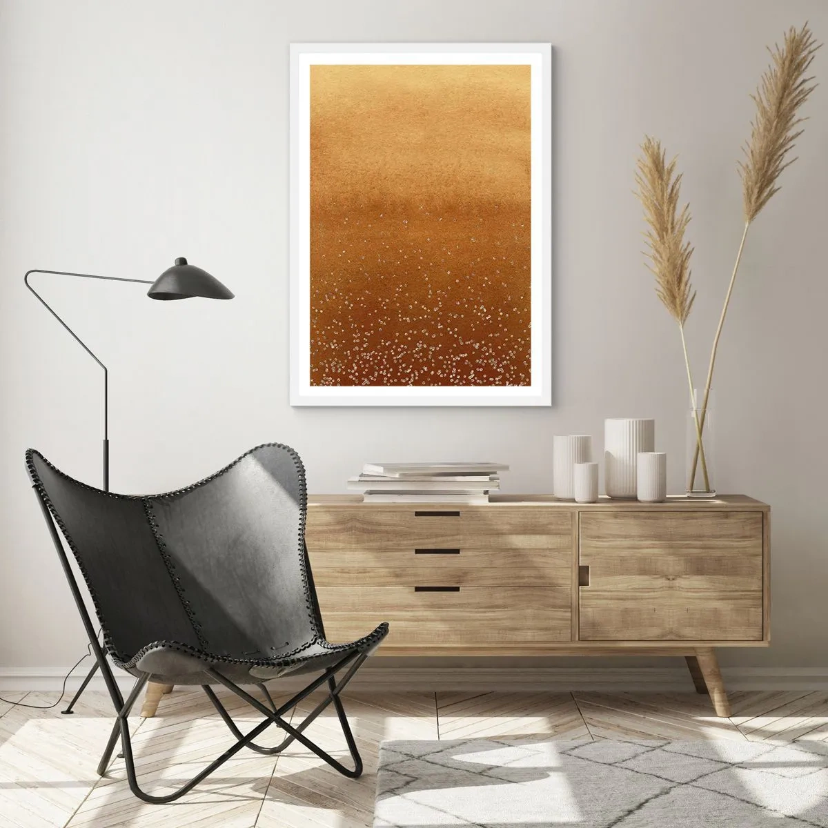 Plakat i hvid ramme - Lysets fødsel - 61x91 cm