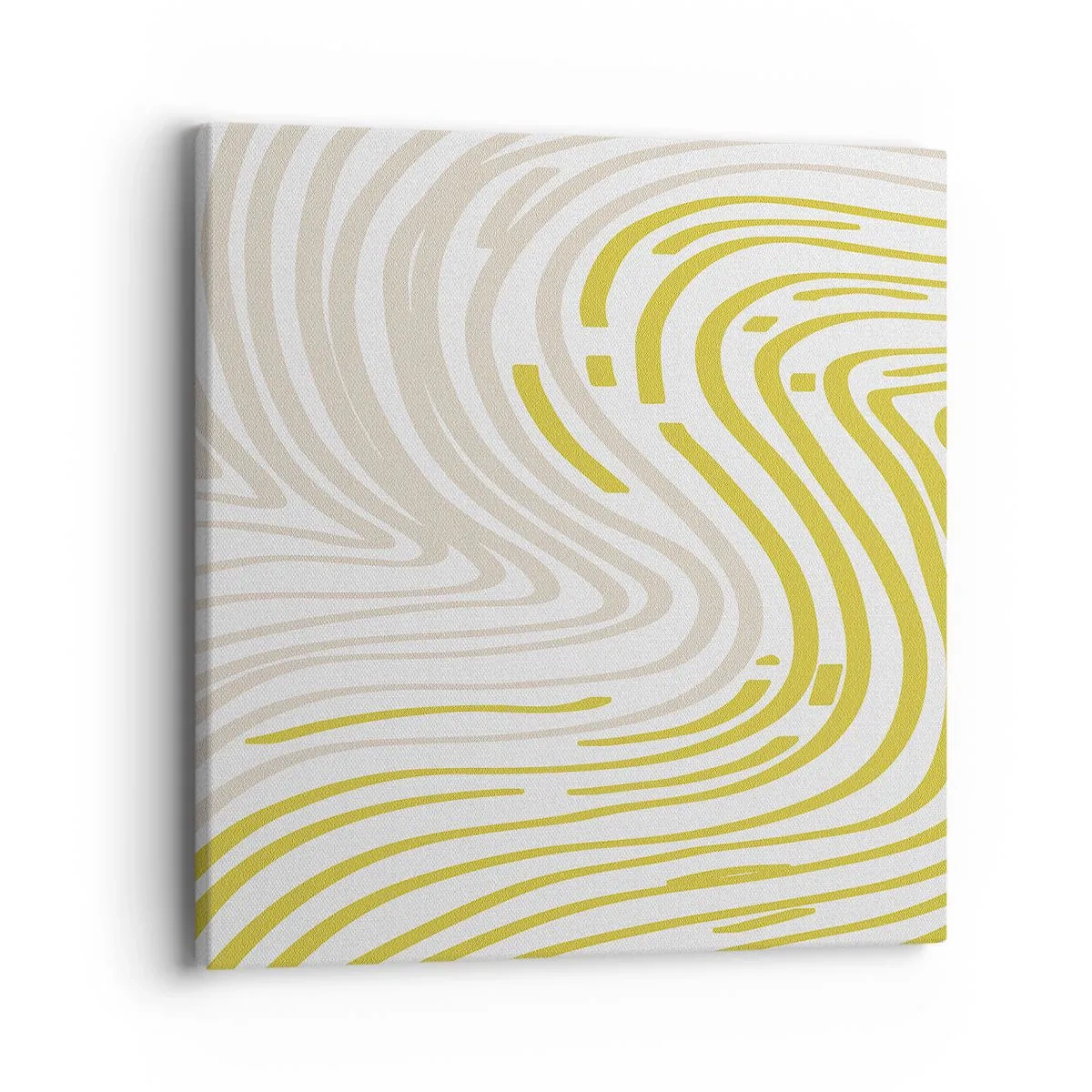 Lærredstryk - Billede på lærred - Komposition med et blidt sving - 40x40 cm