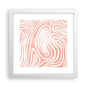 Plakat i hvid ramme - I en labyrint af koraller - 30x30 cm