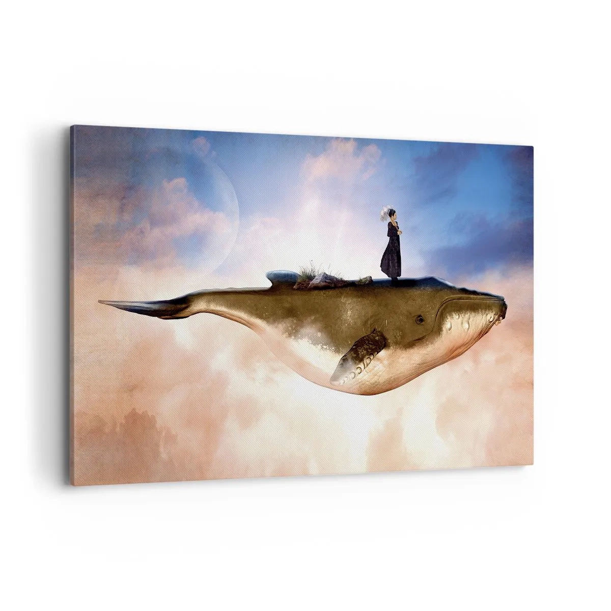Lærredstryk - Billede på lærred - En surrealistisk rejse - 100x70 cm