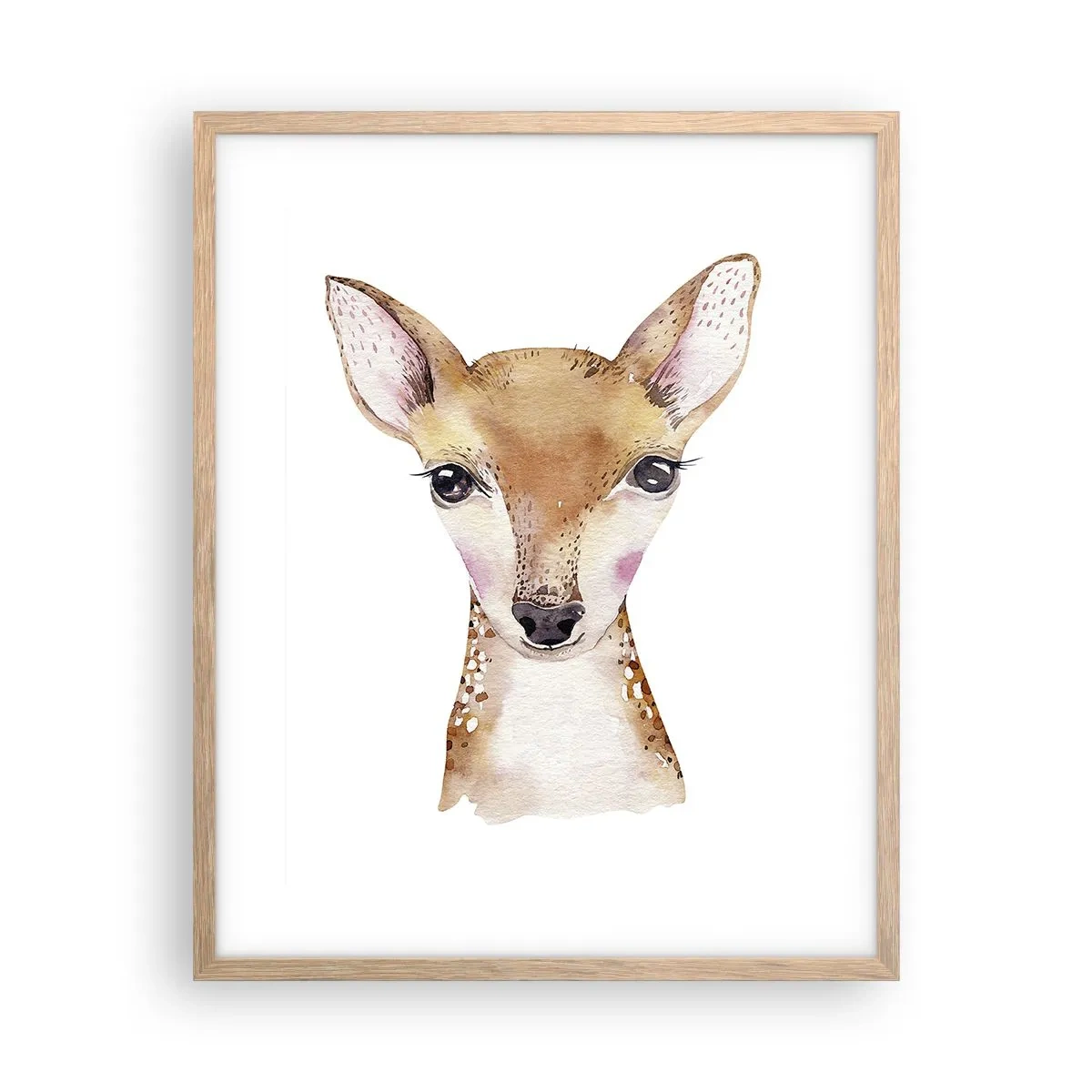 Plakat i ramme af lyst egetræ - Uskyldighedens natur - 40x50 cm