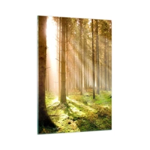 Billede på glas - Nisserne er ved at dukke op - 50x70 cm