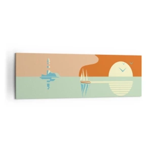 Lærredstryk - Billede på lærred - Det perfekte havlandskab - 160x50 cm