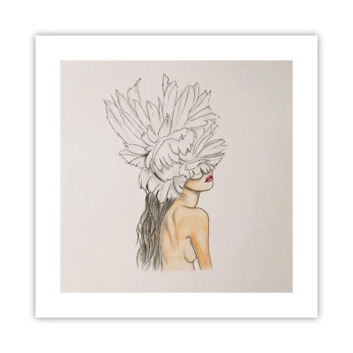 Plakat - Skønhed kronet - 40x40 cm