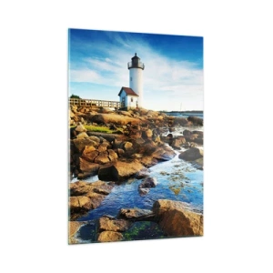 Billede på glas - Vend tilbage med glæde, jeg ser frem til - 50x70 cm