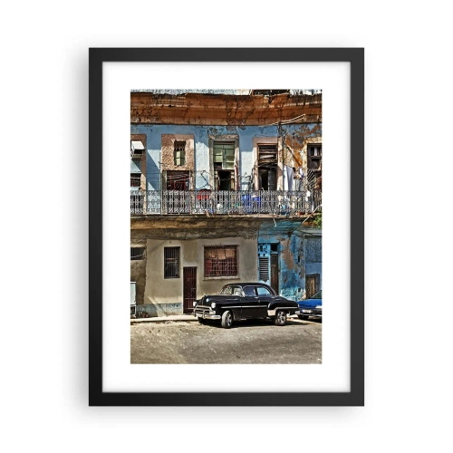 Plakat i sort ramme - Havana stemning - 30x40 cm