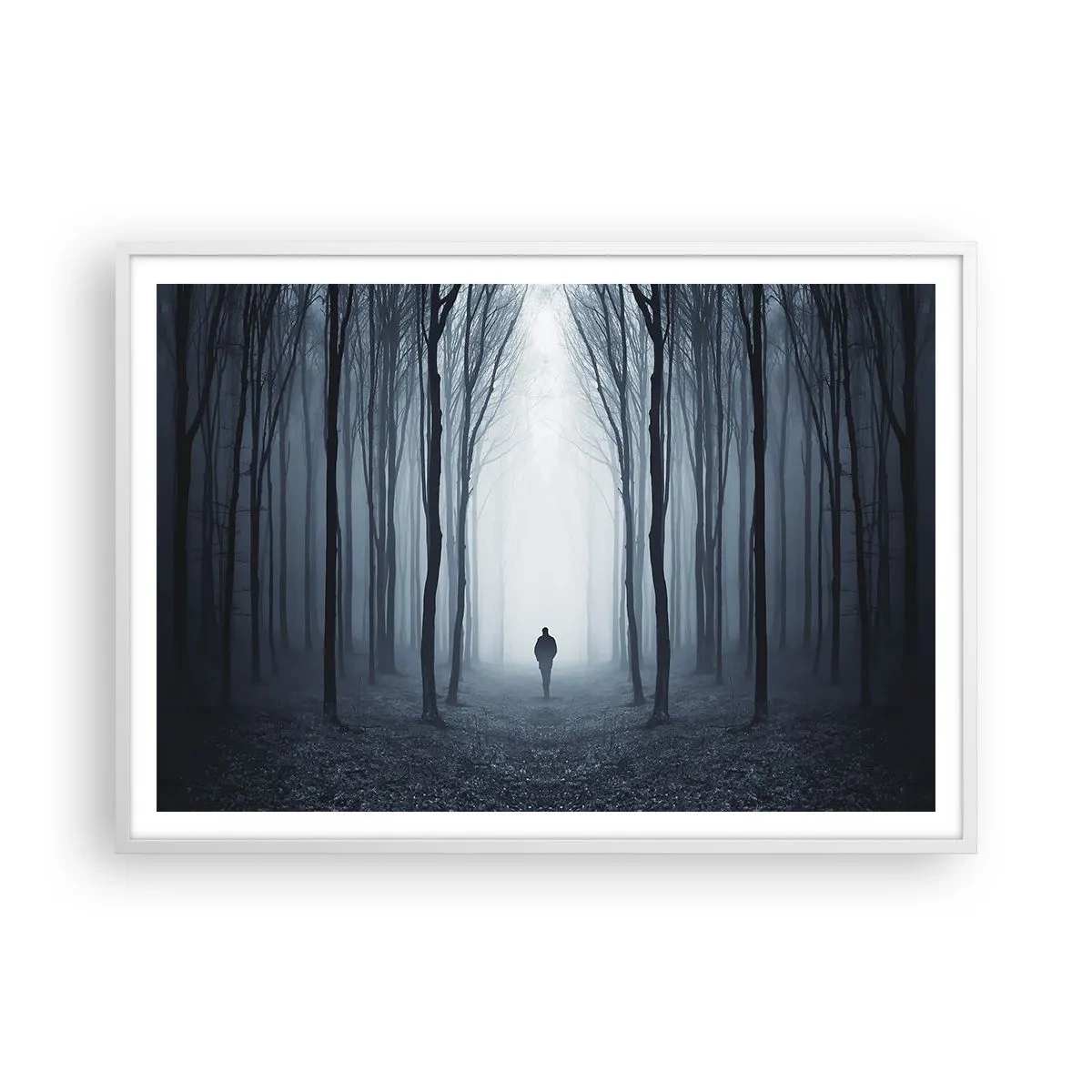 Plakat i hvid ramme - Og alt sammen ganske enkelt - 100x70 cm