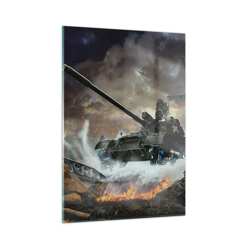 Billede på glas - Kampen er frygtelig og smuk - 50x70 cm