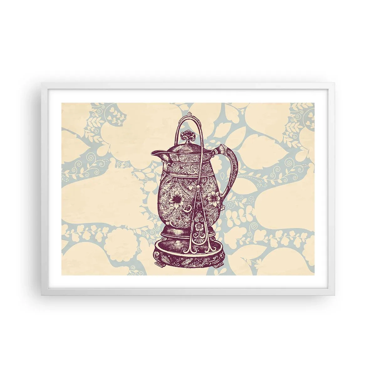 Plakat i hvid ramme - Skønheden i hverdagslivet - 70x50 cm