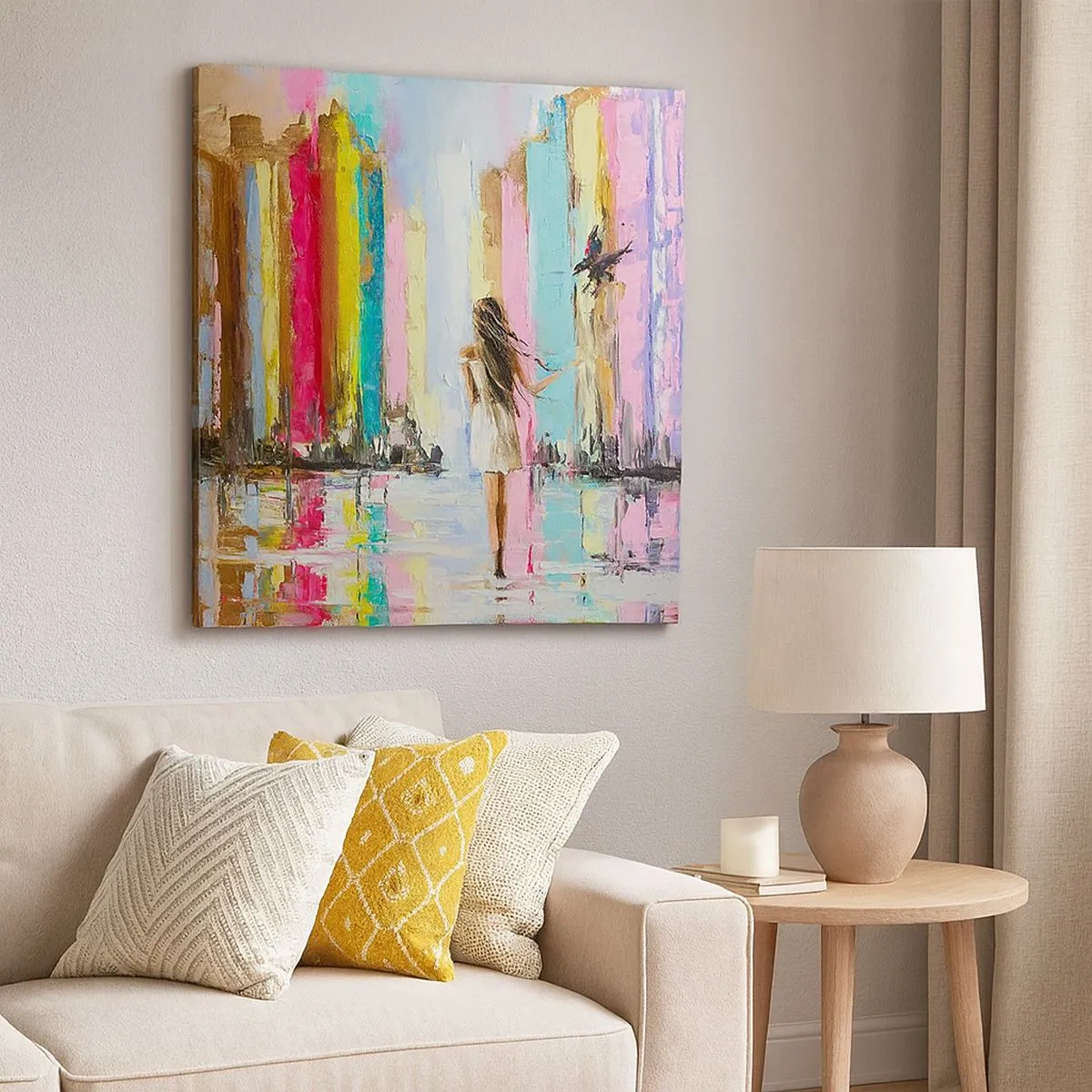 Lærredstryk - Billede på lærred - Følg mig - 30x30 cm