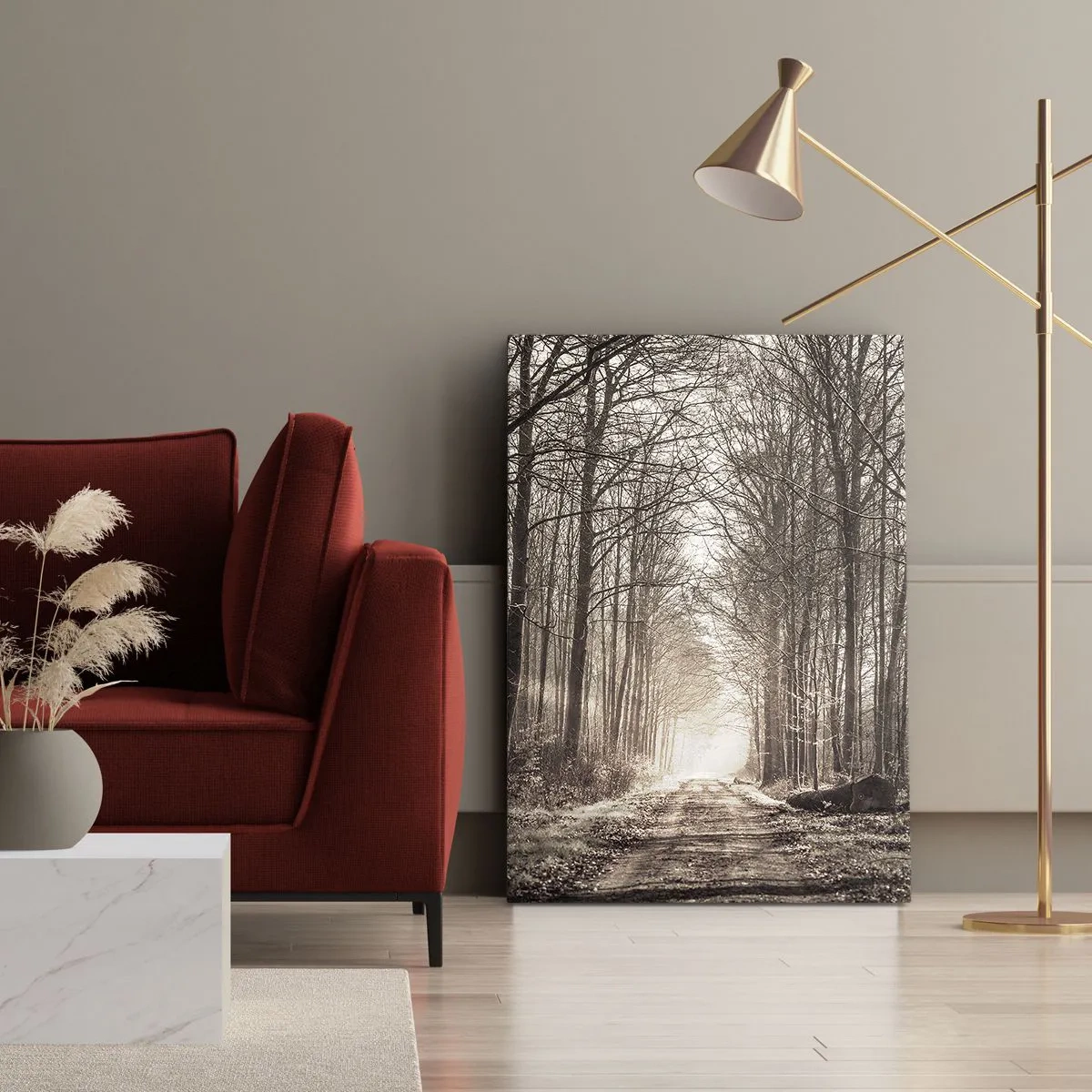 Lærredstryk - Billede på lærred - Skovkatedralen - 50x70 cm