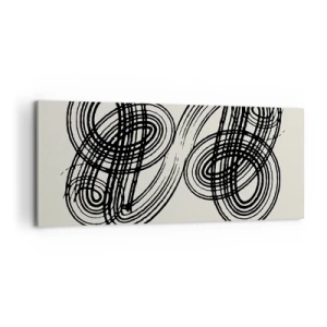 Lærredstryk - Billede på lærred - Det kom ud spontant - 100x40 cm