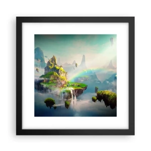 Plakat i sort ramme - Midden - lykkelige øer - 30x30 cm