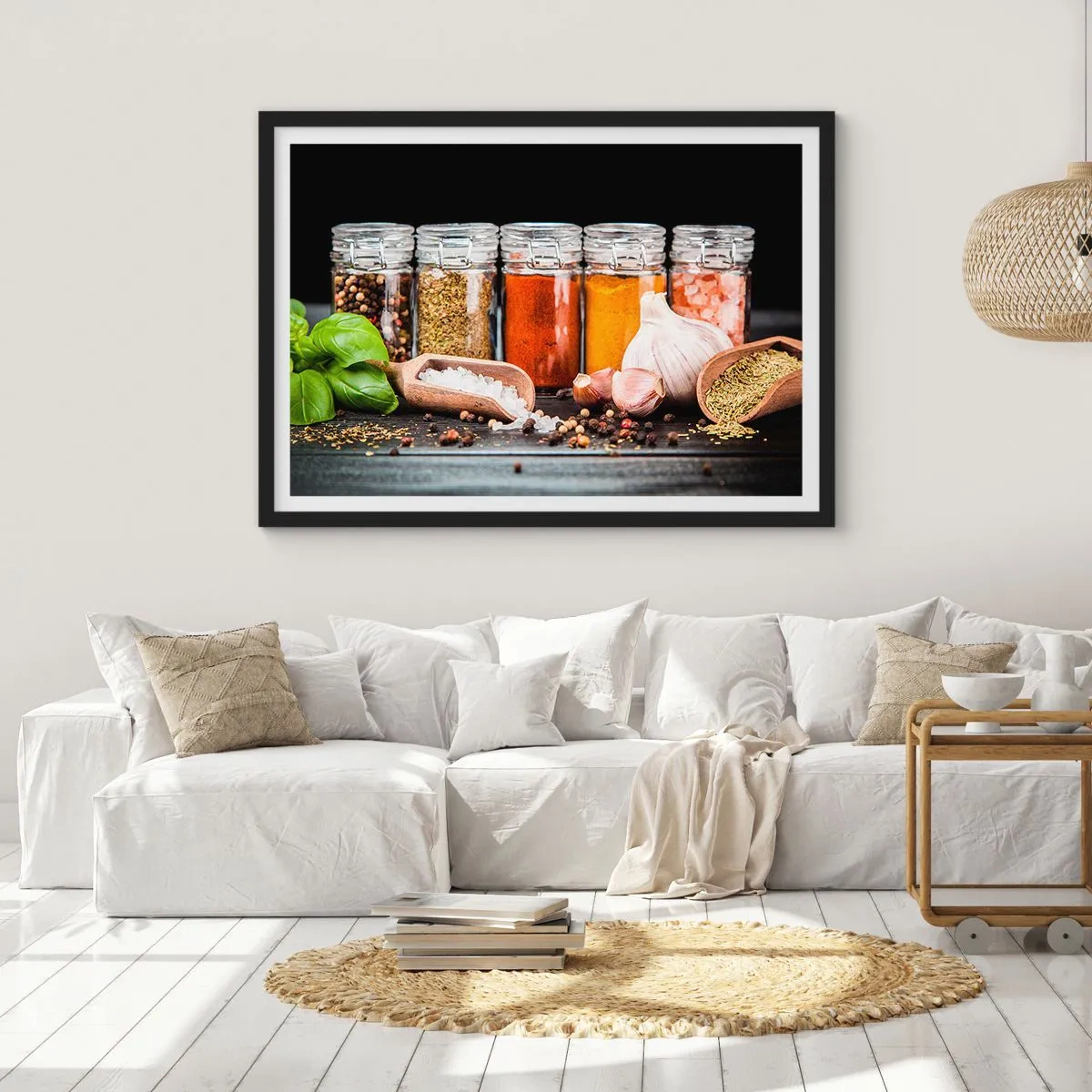 Plakat i sort ramme - For at livet kan smages - 40x30 cm