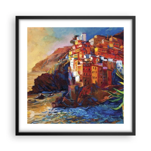 Plakat i sort ramme - Italiensk atmosfære - 50x50 cm