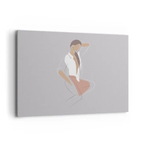 Lærredstryk - Billede på lærred - Omrids af nåde - 120x80 cm