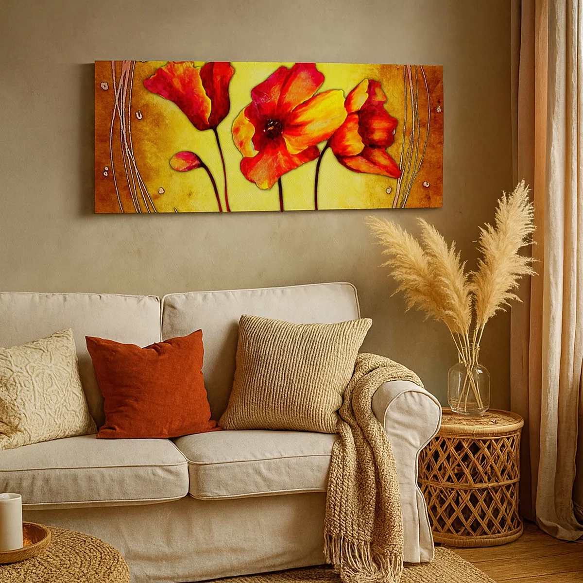 Lærredstryk - Billede på lærred - I Art Nouveau dekoration - 30x30 cm