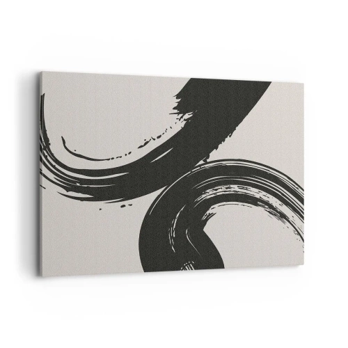 Lærredstryk - Billede på lærred - Fejende og cirkulær - 100x70 cm