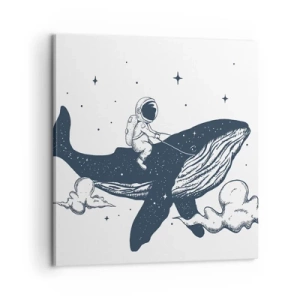 Lærredstryk - Billede på lærred - Et kosmisk eventyr - 60x60 cm