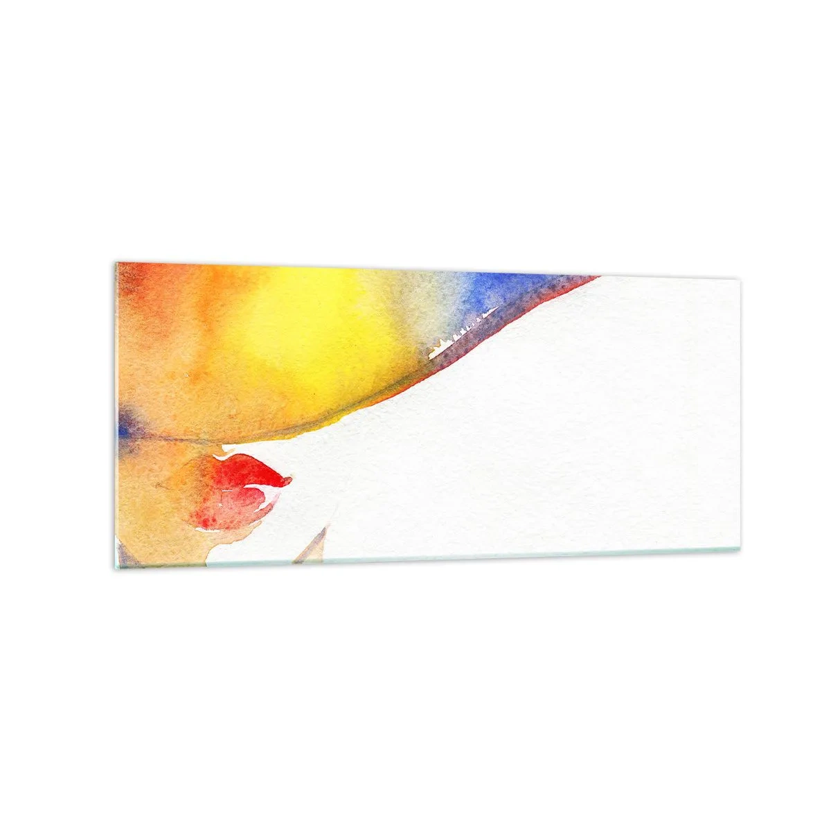 Billede på glas - Portræt af en dame    - 120x50 cm