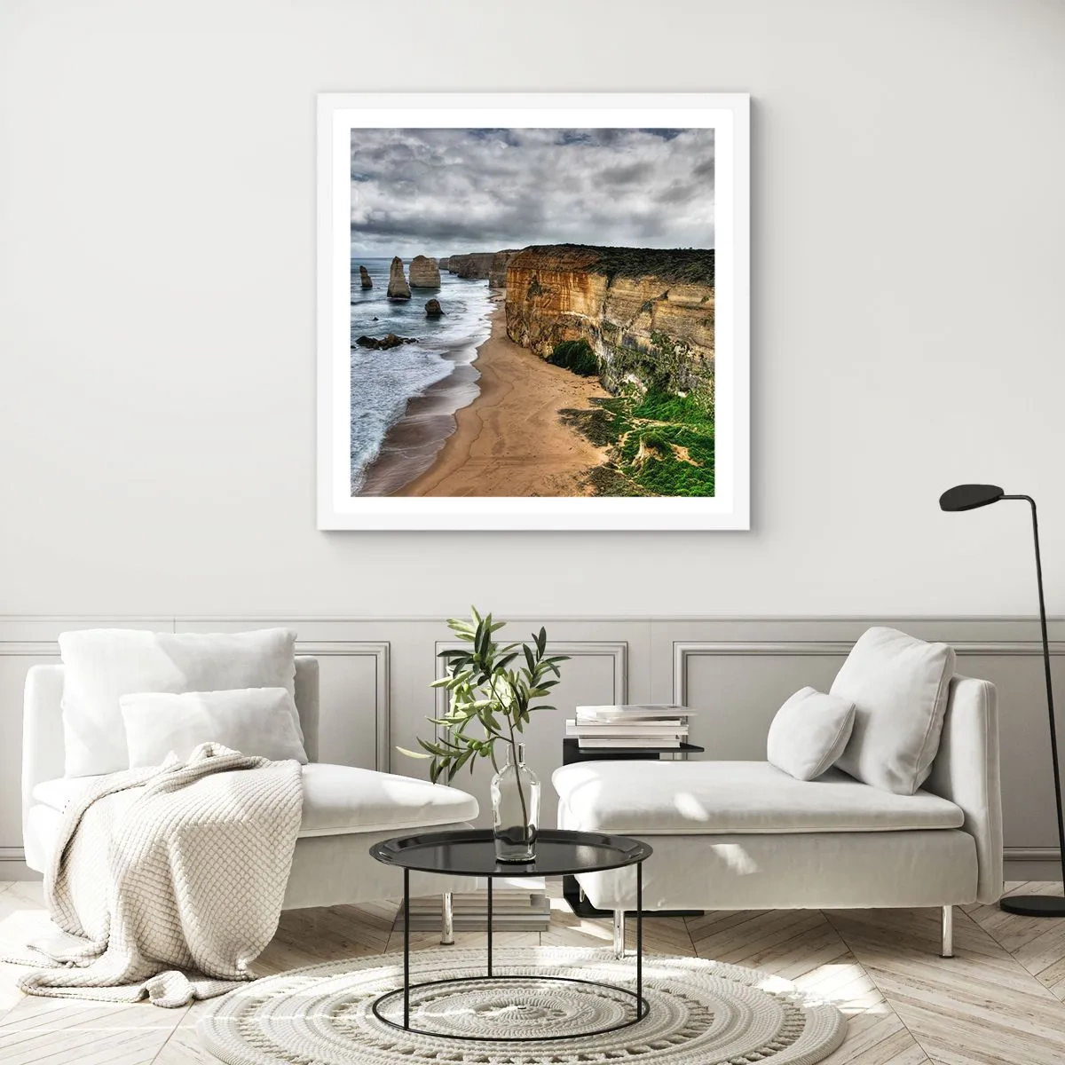 Plakat i hvid ramme - Rå skønhed - 30x30 cm