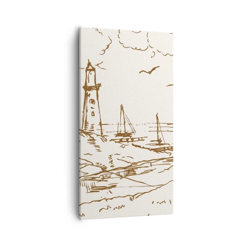 Lærredstryk - Billede på lærred - Oversigt over sommerminder - 55x100 cm