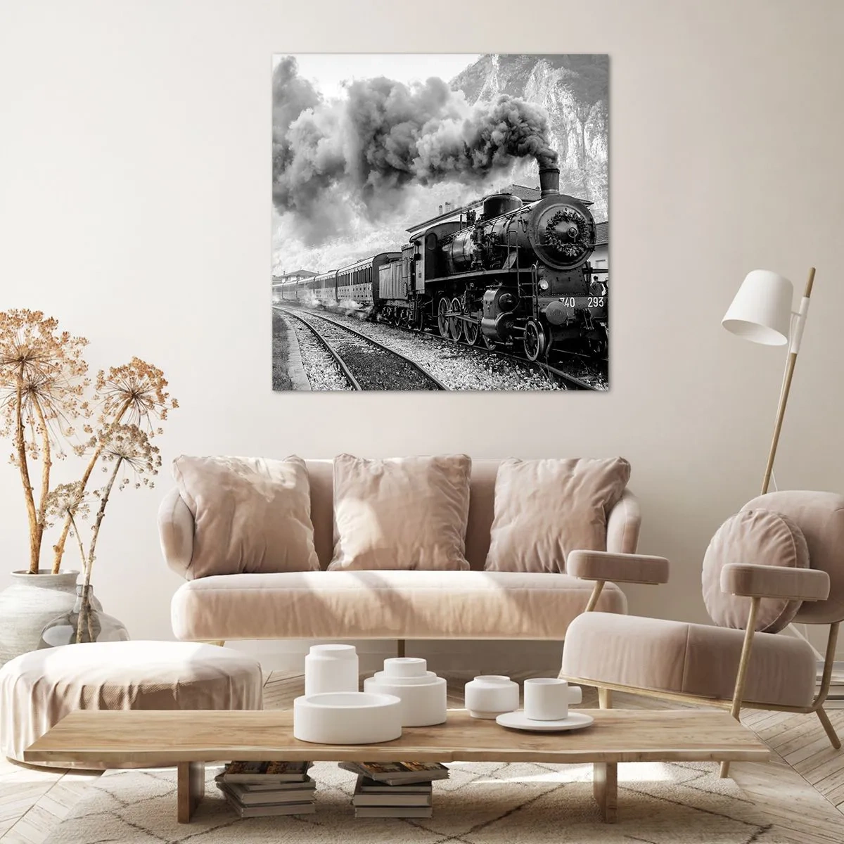 Lærredstryk - Billede på lærred - Står på stationen... - 30x30 cm
