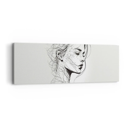 Lærredstryk - Billede på lærred - Portræt i drømmeri - 90x30 cm