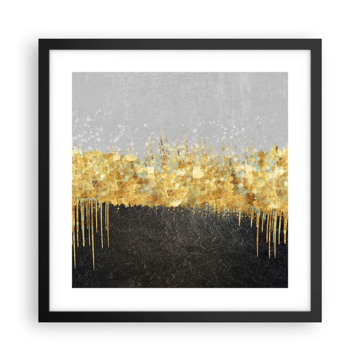 Plakat i sort ramme - Indad og opad - 40x40 cm