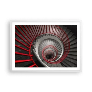 Plakat i hvid ramme - Arkitektoniske lege - 70x50 cm