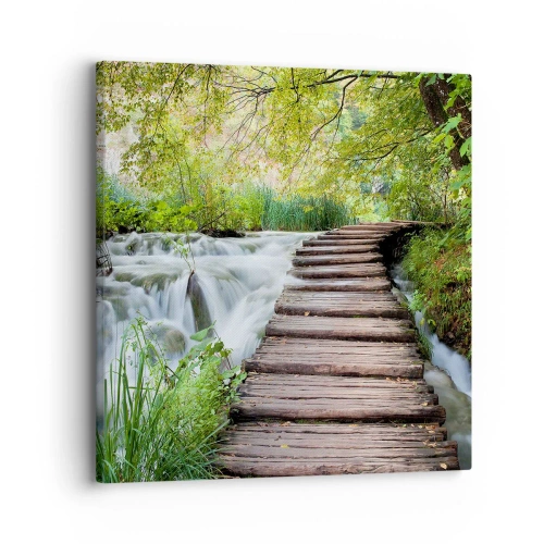 Lærredstryk - Billede på lærred - Overhovedet ikke stille vand - 30x30 cm