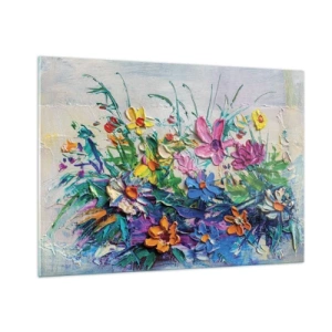 Billede på glas - Overhovedet ikke et stilleben - 100x70 cm