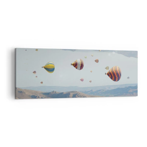 Lærredstryk - Billede på lærred - Alt er muligt her - 140x50 cm