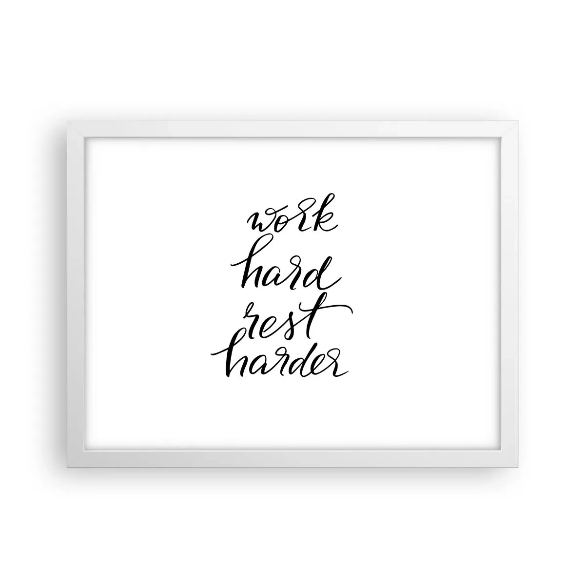 Plakat i hvid ramme - Balance i livet - 40x30 cm