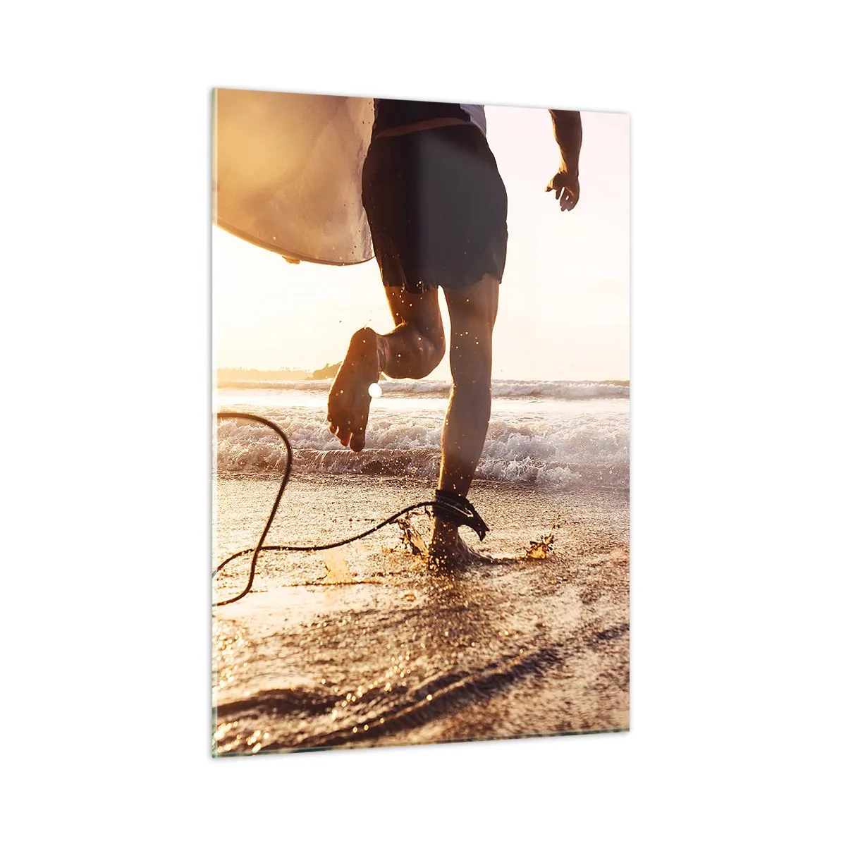 Billede på glas - For at møde bølgen - 50x70 cm