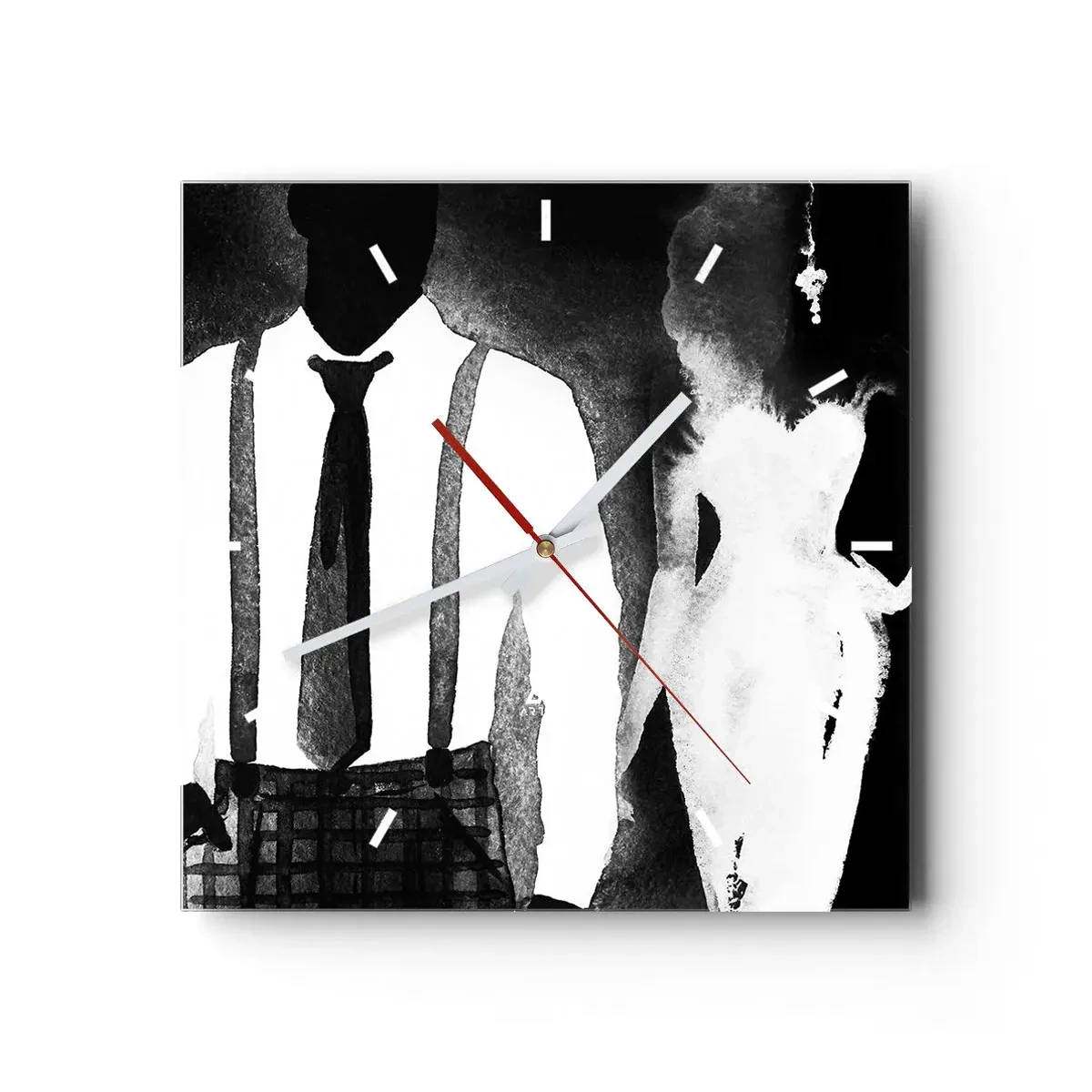 Vægur, Uret - I en noir-atmosfære - 40x40 cm
