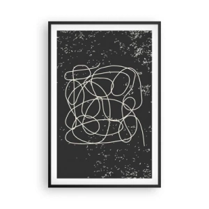 Plakat i sort ramme - Vandrende tanker - 61x91 cm